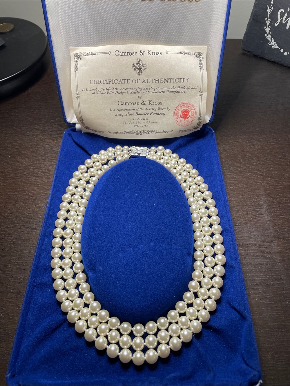 Ivory Triple-Row Pearl Necklace